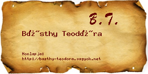 Básthy Teodóra névjegykártya